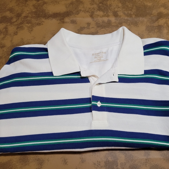Men's Striped St.John's Bay Polo - Picture 2 of 3